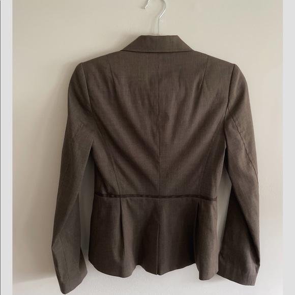 Banana Republic Blazer Jacket Long Sleeve Button Front  Brown. Size 0 - Picture 7 of 8